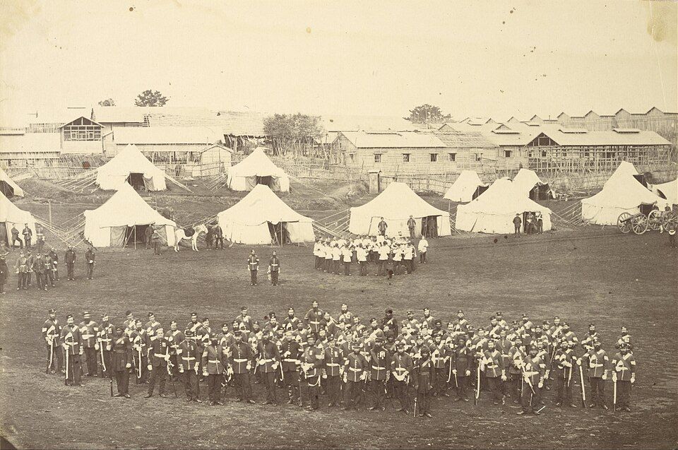 Titled 'Group Portrait of the Royal Marine Battalion', about 1864. The record gives no location, so none is claimed here.